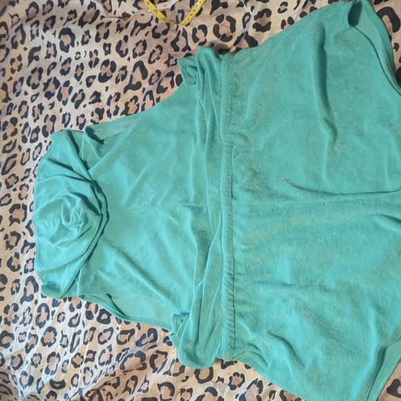 Forever 21 Plus Teal Terry Swim Cover 3x - Picture 5 of 7